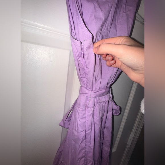 Like New J. Crew Wrap Sleeveless Dress Purple BR910 Tiered Cruise Beach Size:0 - Picture 7 of 7